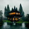 EnesW_Black_villa_in_the_trees_in_rainy_weather._41b25c38-749d-4c7e-9f5d-f6843deffc11.png
