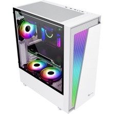 Performax Helix Beyaz Temp. Cam ARGB 4 x Fan 650W 80+ ATX Oyuncu Kasası
